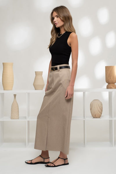 Black Sleeveless Round Neck Knit Top