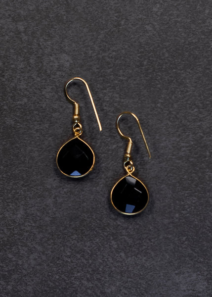 Black Teardrop Earrings