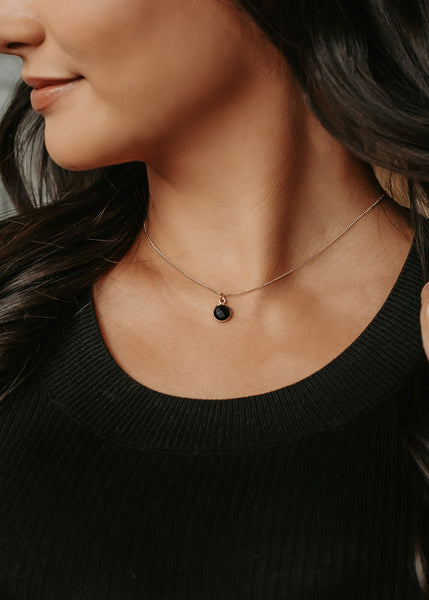 Black Gemstone Necklace