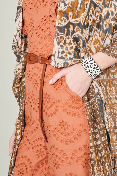 This go to camel tie belt can be accessorized with so many outfits. The thin style design is super flattering. Product Details: Approximately 45" in length Approximately 0.55" wide 100% Genuine leather One size