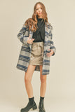 Stay effortlessly sophisticated in our Brushed Plaid Long Coat, a timeless wardrobe essential with a modern twist. Crafted in a classic grey and navy plaid, this coat combines elegance and practicality for chilly days.

Features:

Brushed Plaid Design: Soft texture with a refined grey and navy pattern
Notched Lapel: Adds a polished, tailored touch
Button Closure: Secure and sleek for a streamlined silhouette
Long Sleeves: Full coverage for warmth and style
Pockets: Functional and perfect for essentials
Line