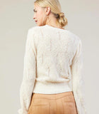 Cream Cable Knit Sweater