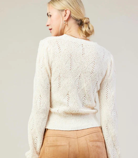 Cream Cable Knit Sweater