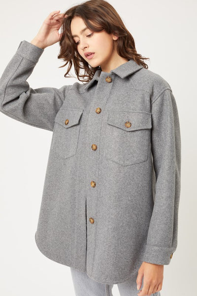 Stay cozy and look stylish in the Opal Oversized Fleece Shacket. This ultra-soft piece is made from fleece and designed to be oversized for added comfort. Enjoy the soft, brushed finish and full zip closure for ultimate versatility. With this shacket, you can look good and feel great on the chilliest of days. Is it time to upgrade your cold-weather wardrobe?