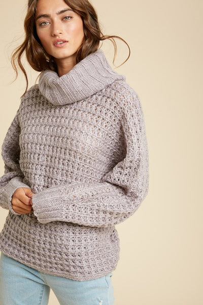 Grey Lilac Knit Sweater