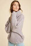 Grey Lilac Knit Sweater