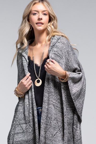 Charcoal Ruana Hoodie