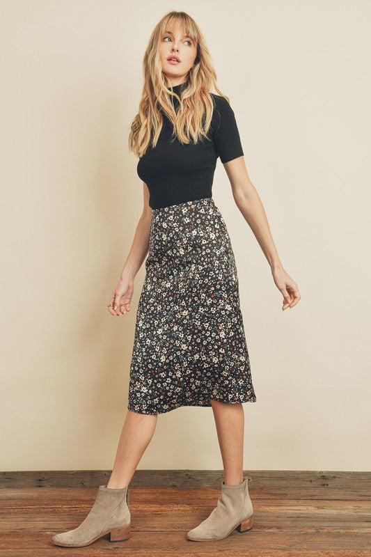 スカート A-line Silk Blend Skirt Silk Blend A Line Skirt – Marie France Van Damme