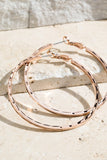 Textured Brass Hoop Earrings