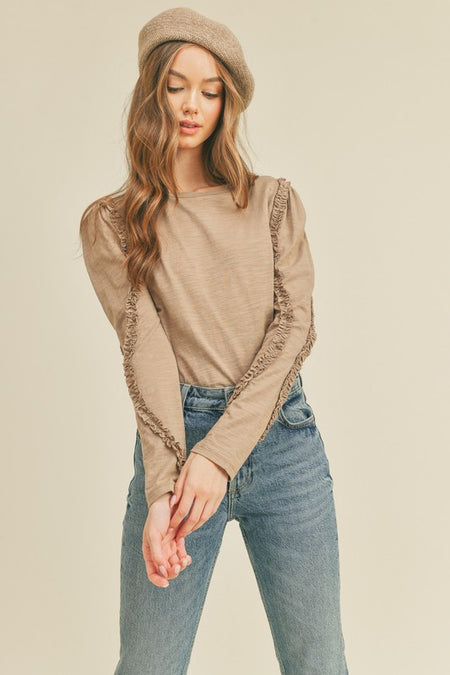 Radiant Ruffle Knit Top