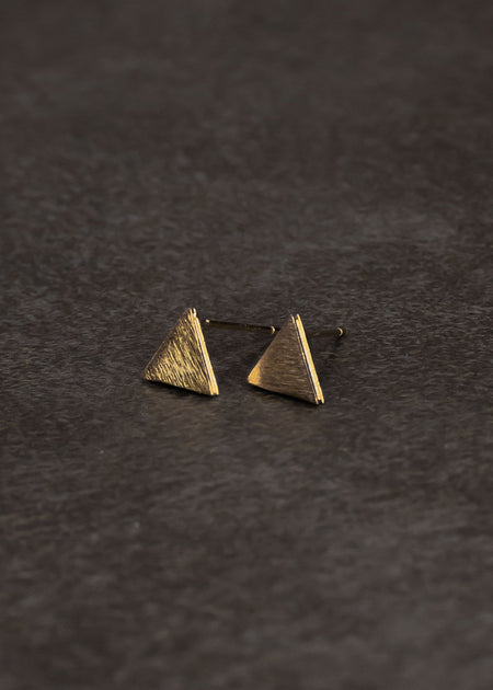Three Tier Gold Stone Dangle Earrings